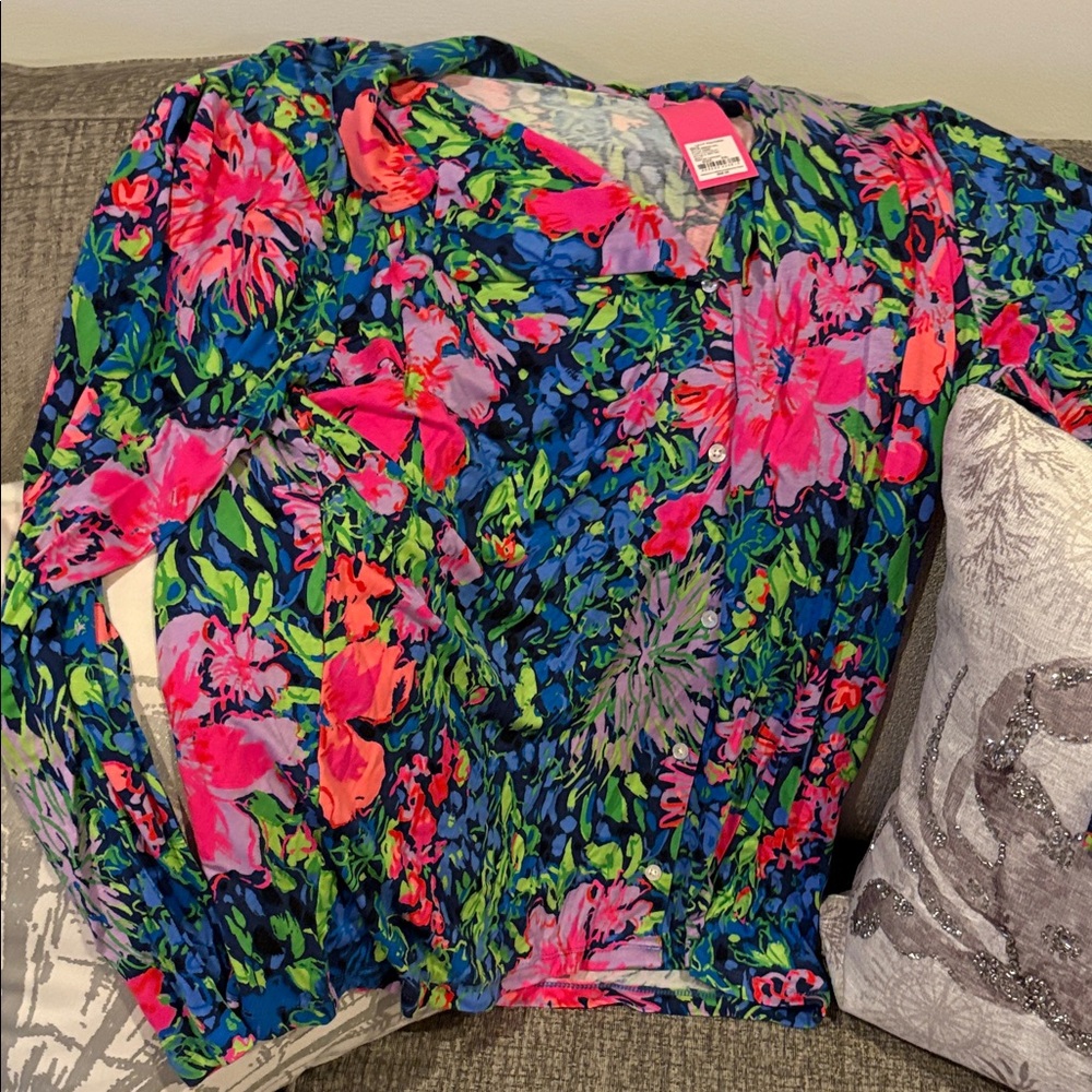 NWT Lilly Pulitzer PJ Knit Long Sleeve top sz XXL